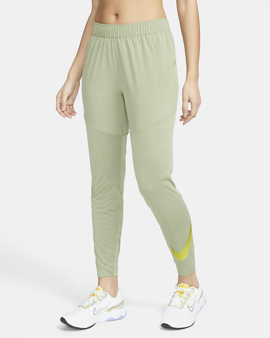 Nike Dri-FIT Swoosh Run Women's Running Trousers - Oil Green/Reflect Silver