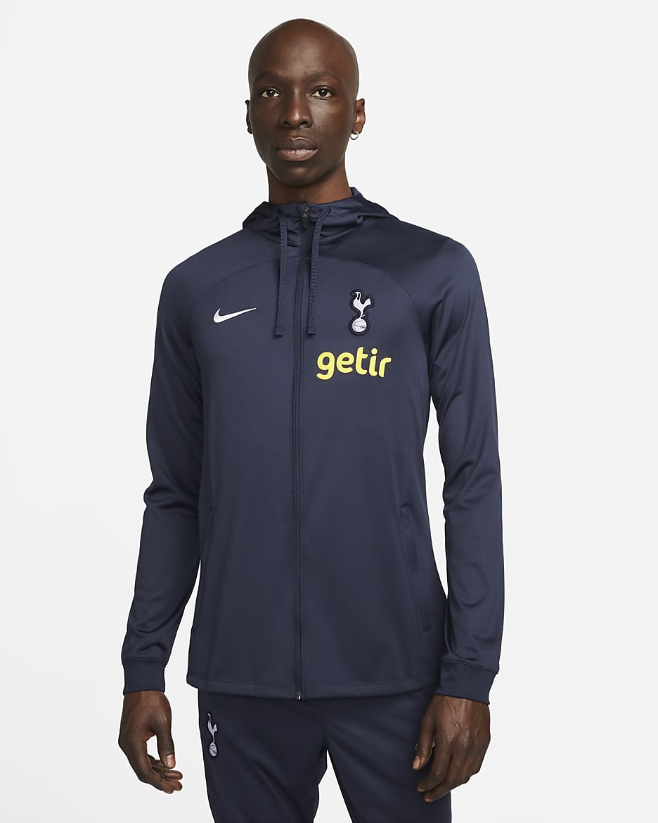 Tottenham Hotspur Strike Men's Nike Dri-FIT Soccer Hooded Track Jacket - Marine/Pure Violet