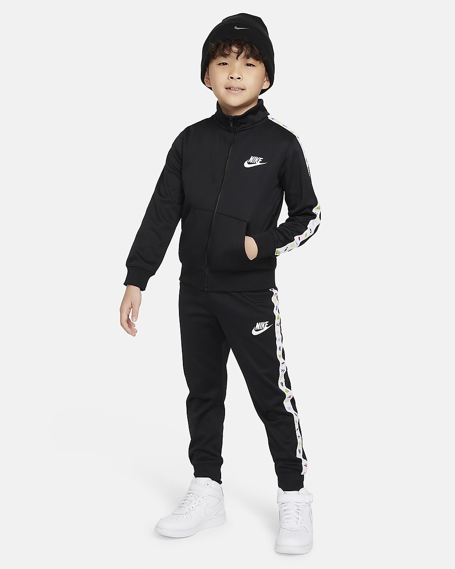 Nike Sportswear Club Dri-FIT Little Kids' Tricot Set - Black