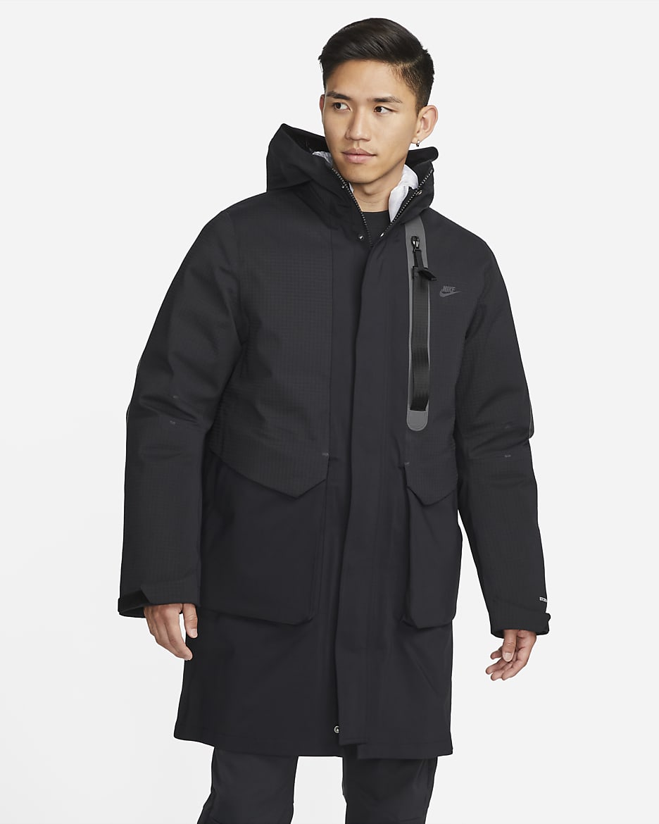 Parka 3 en 1 para hombre Nike Sportswear Storm-FIT ADV Tech Pack - Negro/Blanco/Negro