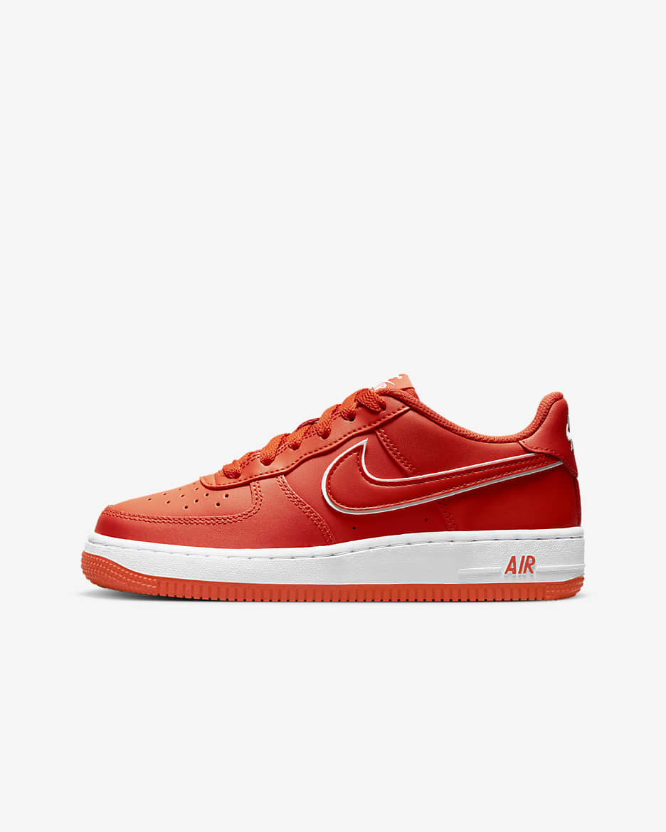 Nike Air Force 1 大童鞋款 - Picante Red/白色/Picante Red