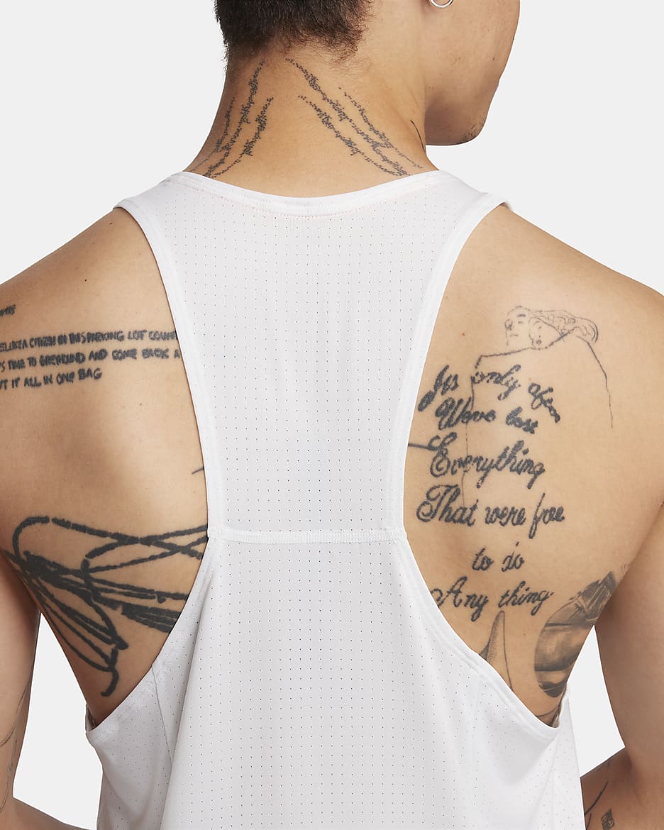 Nike Fast Men's Dri-FIT Running Vest - Summit White