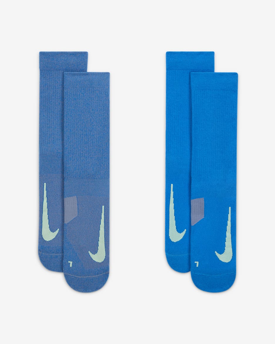 Chaussettes mi-mollet Nike Multiplier (2 paires) - Multicolore