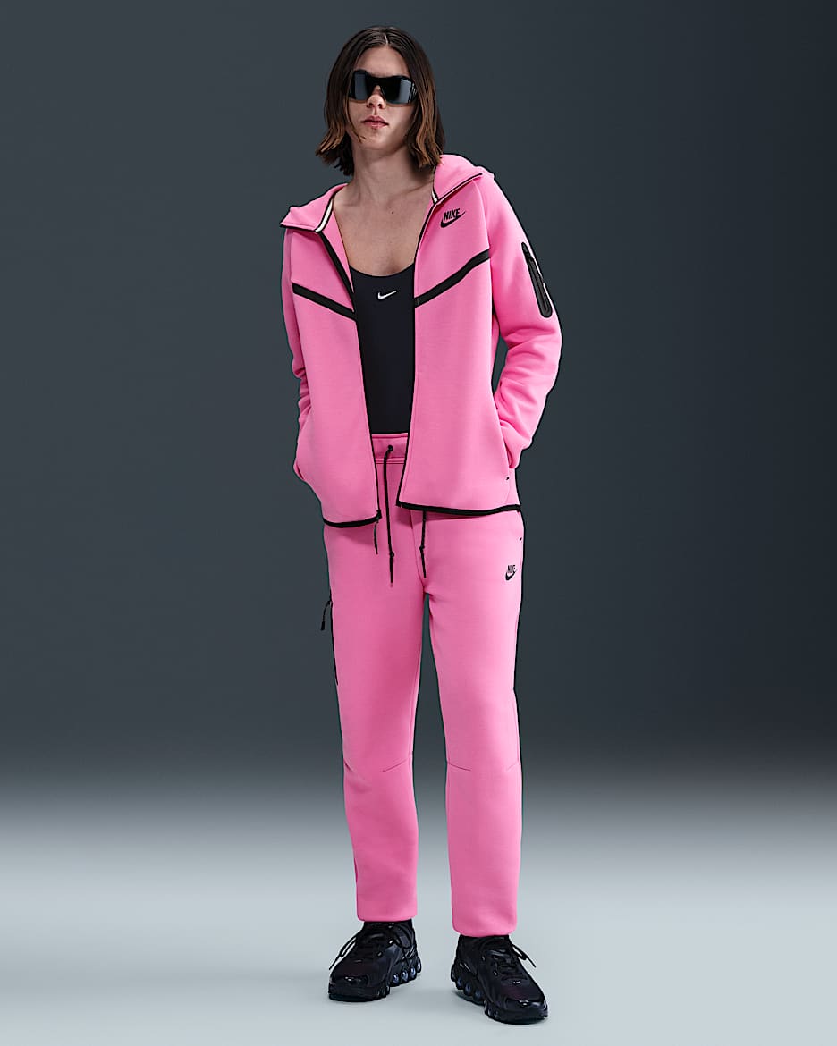 Nike Sportswear Tech Fleece Pantalons jogger de cintura mitjana - Dona - Playful Pink/Negre