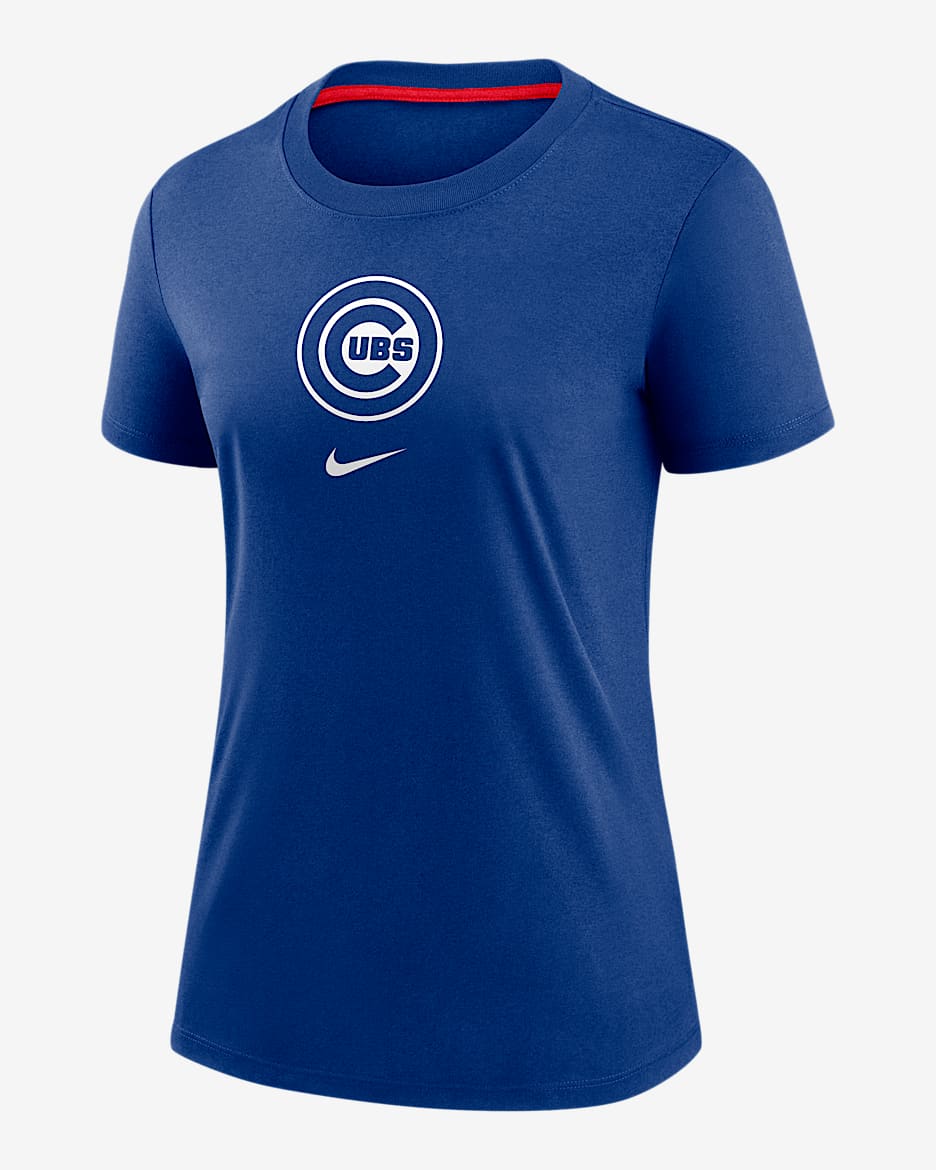 Playera Nike de la MLB para mujer Chicago Cubs Authentic Collection Early Work - Azul marino
