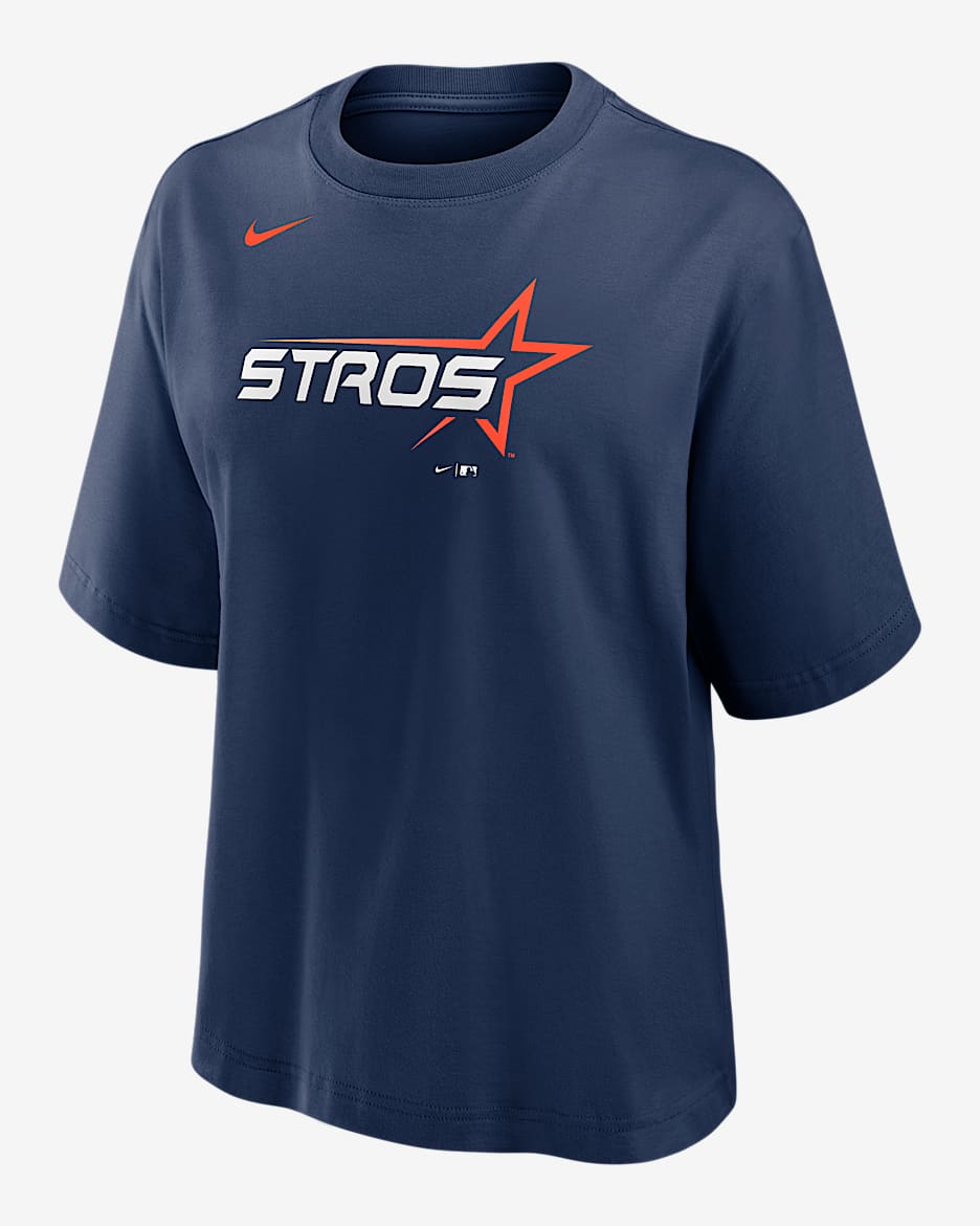 Houston Astros City Connect Boxy Women's Nike MLB T-Shirt - Navy