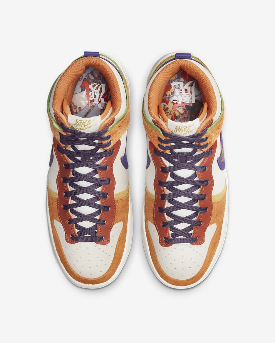 Nike Dunk High Up Premium Women's Shoes - Sail/Harvest Moon/Hot Curry/Canyon Purple