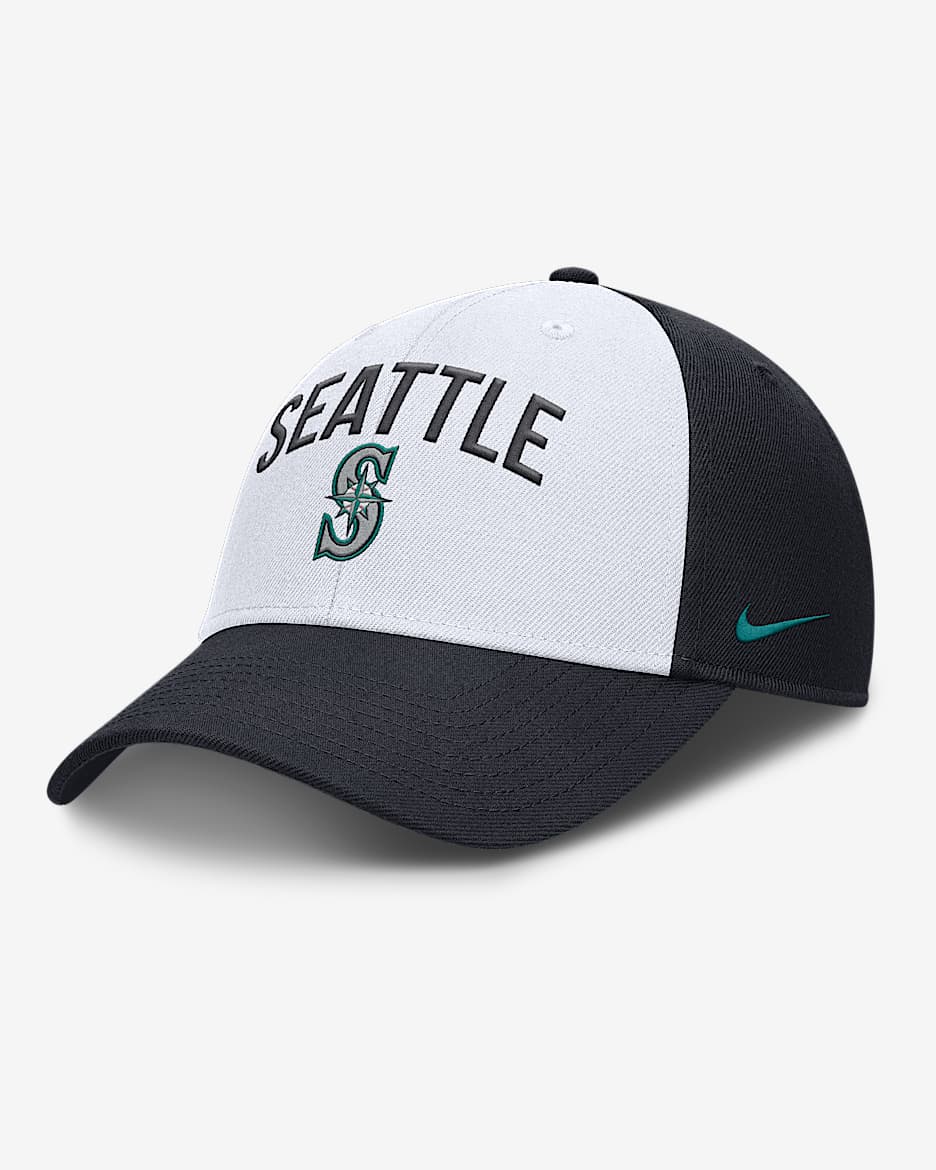 Seattle Mariners Club Men's Nike Dri-FIT MLB Adjustable Hat - White