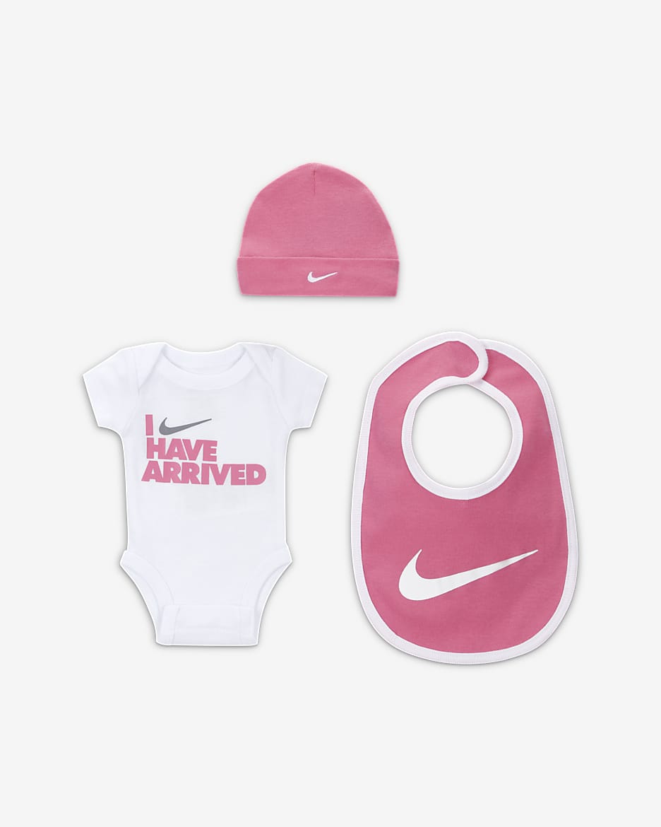 Nike Baby 3-Piece Box Set - Multi-Color/White/Pink