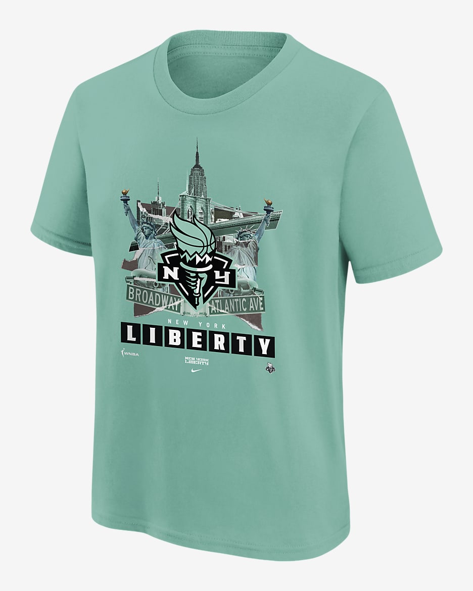 New York Liberty Max90 Big Kids' Nike WNBA T-Shirt - Mint