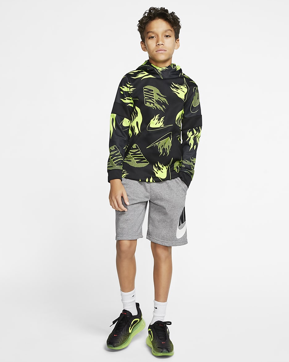 Nike Sportswear Club Fleece Big Kids’ Shorts - Carbon Heather/Smoke Grey