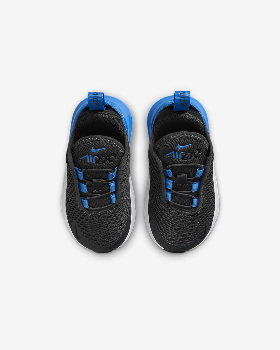 Nike Air Max 270 Baby/Toddler Shoe - Anthracite/Black/White/Light Photo Blue