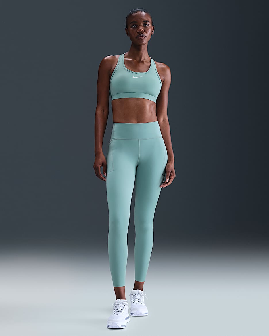 Nike Swift Women's High-Waisted 7/8 Running Leggings with Pockets - Cannon
