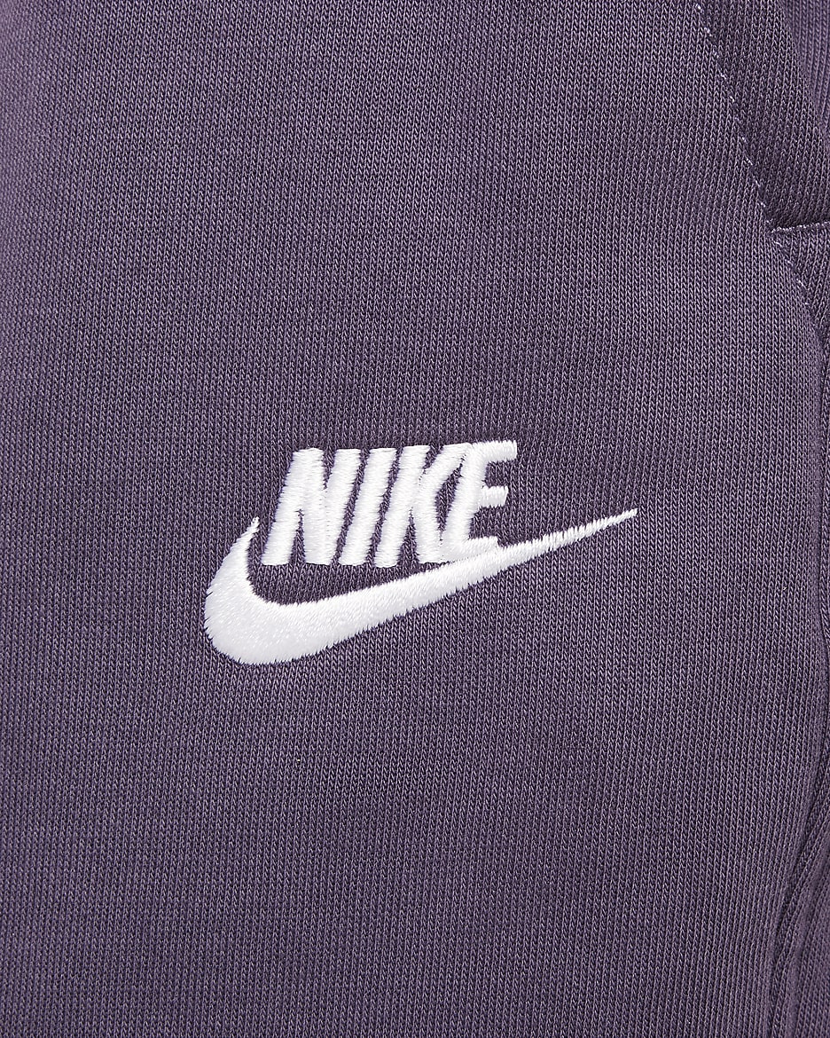 Nike Sportswear Club Fleece Older Kids' Loose Trousers - Dark Raisin/Dark Raisin/White