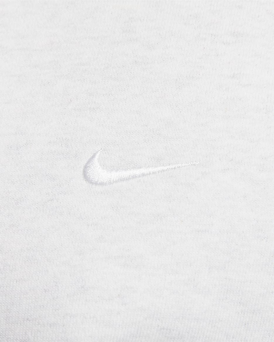 Męska bluza z dzianiny Nike Solo Swoosh - Birch Heather/Biel