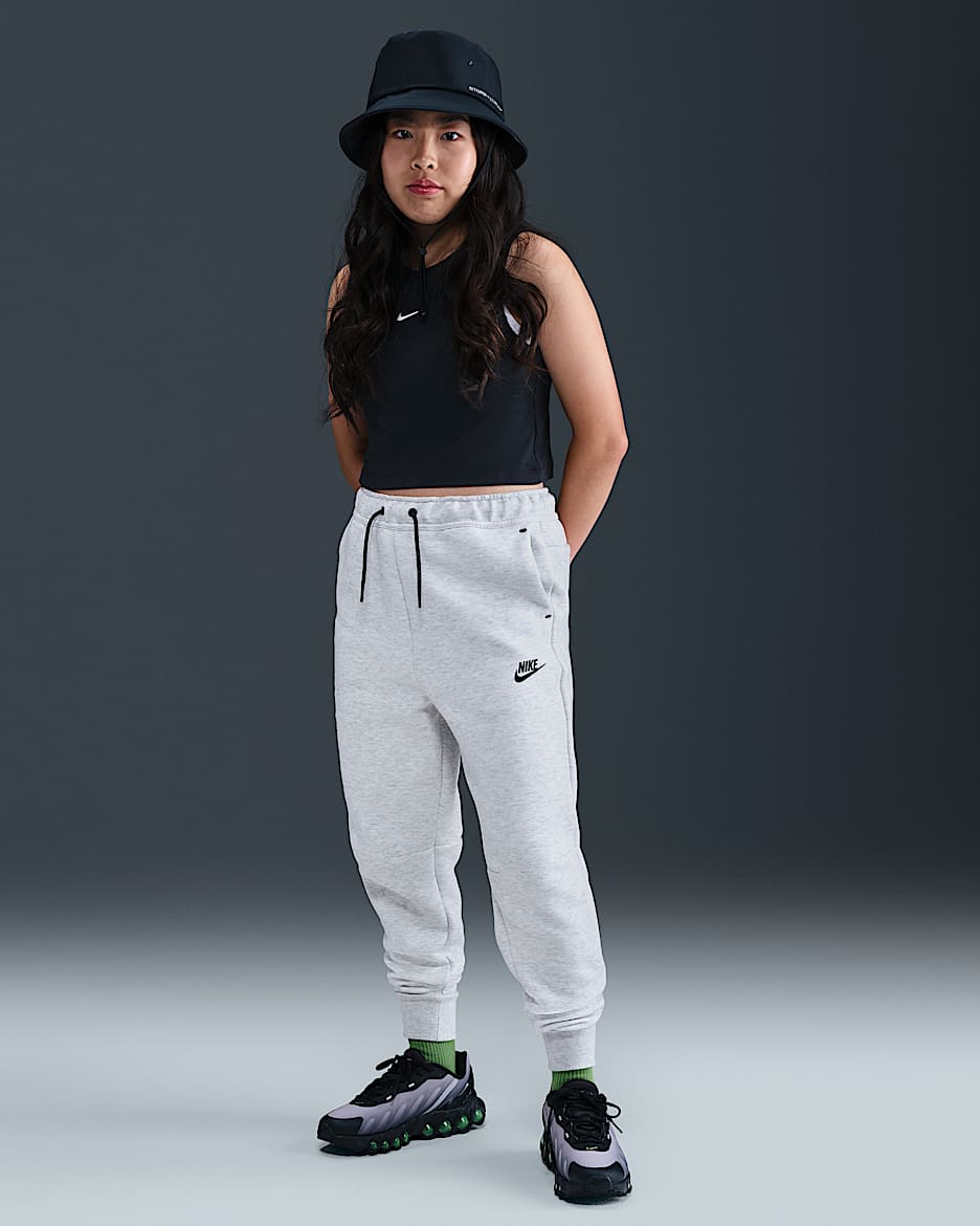 Joggers para niña (talla amplia) Nike Sportswear Tech Fleece - Gris claro/Jaspeado/Negro/Negro