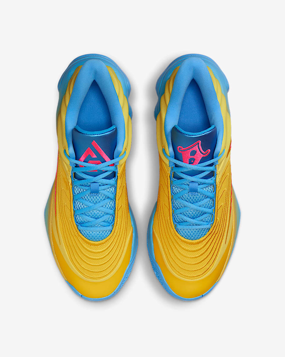 Giannis Immortality 4 Basketball Shoes - Lightning/University Blue/Barely Volt/Hyper Pink