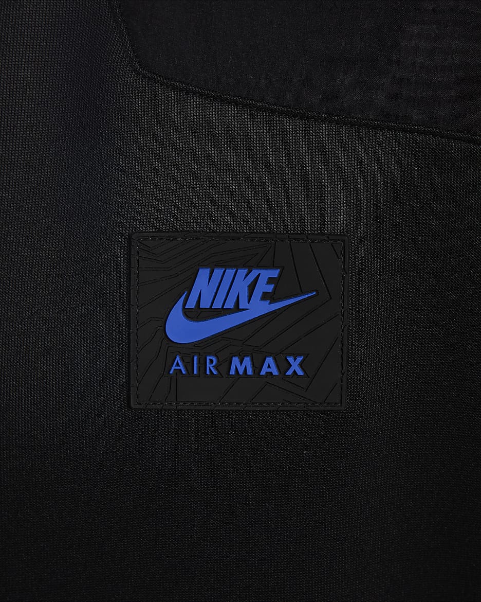 Nike Air Max-hættetrøje med lynlås til mænd - sort/sort/sort/Game Royal