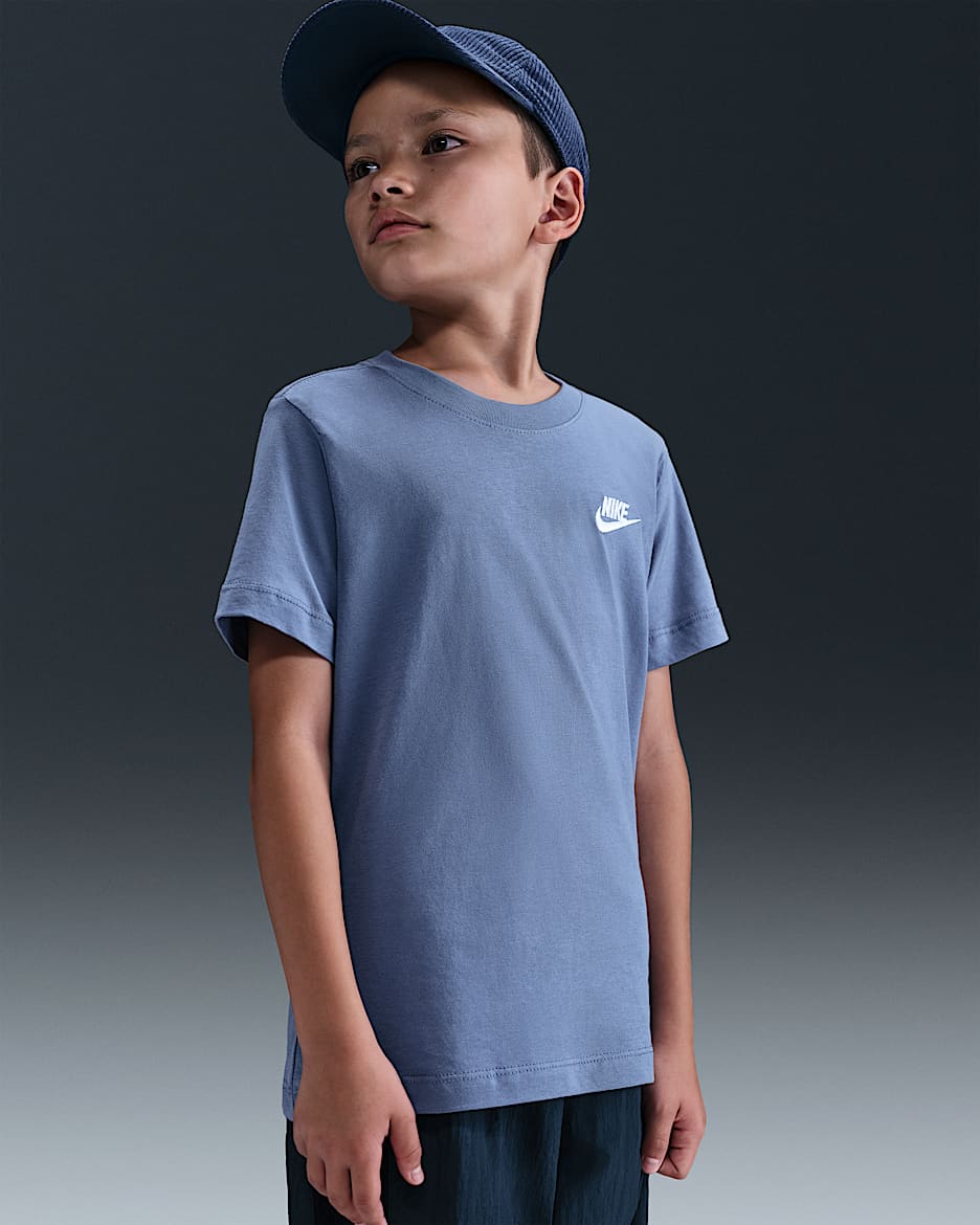 Playera para niños talla grande Nike Sportswear - Índigo mundial