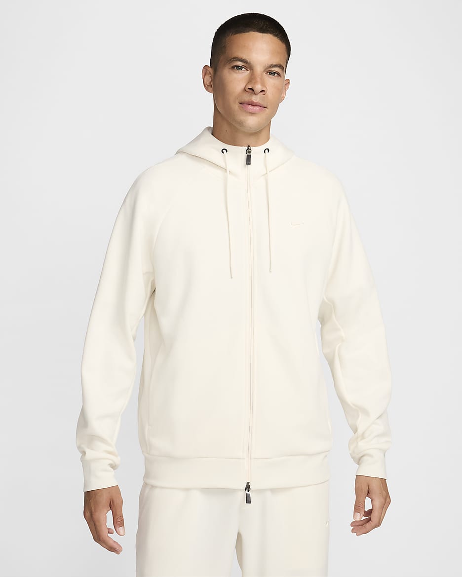 Nike Primary Men's Dri-FIT UV Full-Zip Versatile Hoodie - Pale Ivory/Pale Ivory