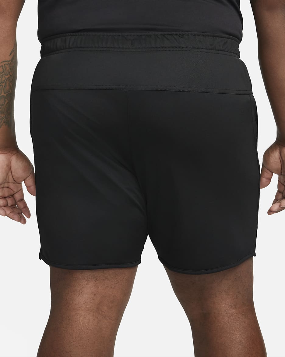 Calções versáteis sem forro de 18 cm Dri-FIT Nike Totality para homem - Preto/Preto/Cinzento Iron/Branco