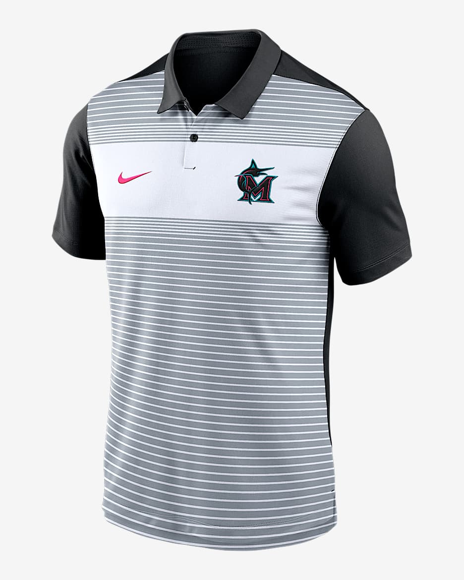 Miami Marlins City Connect Legacy Icon Vapor Men's Nike Dri-FIT MLB Polo - White