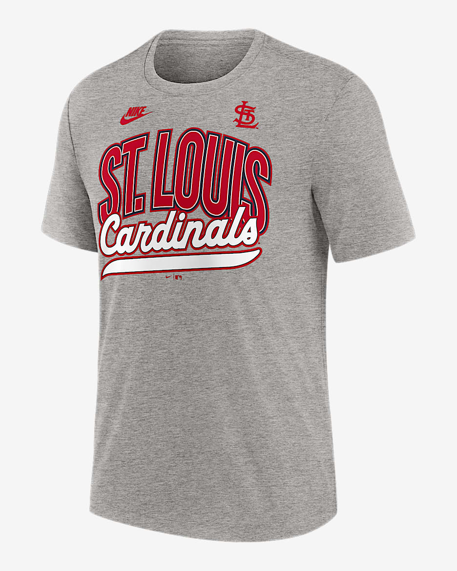 St. Louis Cardinals Cooperstown Retro Men's Nike MLB T-Shirt - Grey Heather