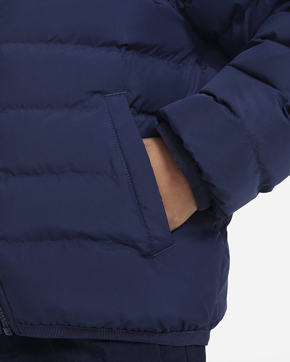 Veste à capuche ample Nike Sportswear Lightweight Synthetic Fill pour ado - Midnight Navy/Midnight Navy/Blanc