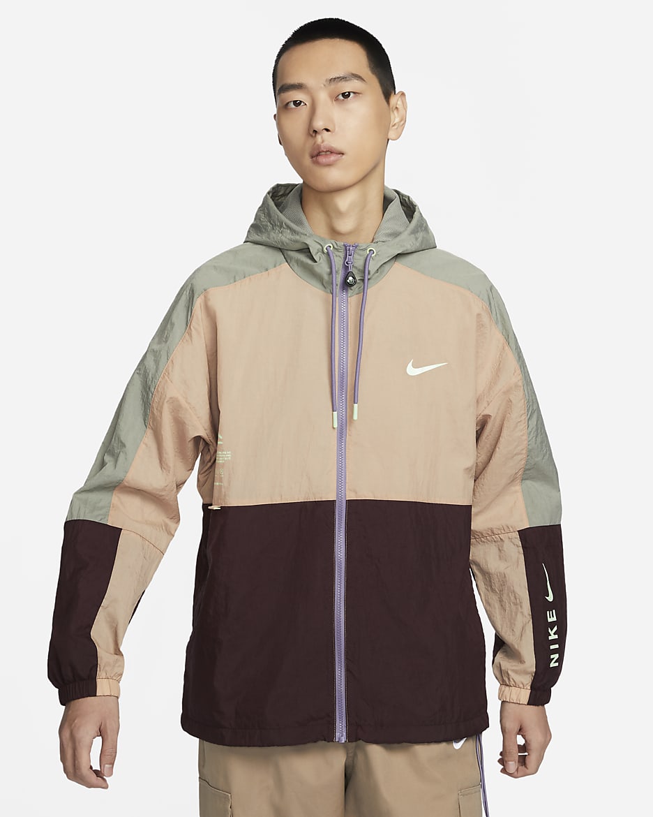 Nike Sportswear Men's Hooded Woven Jacket - Hemp