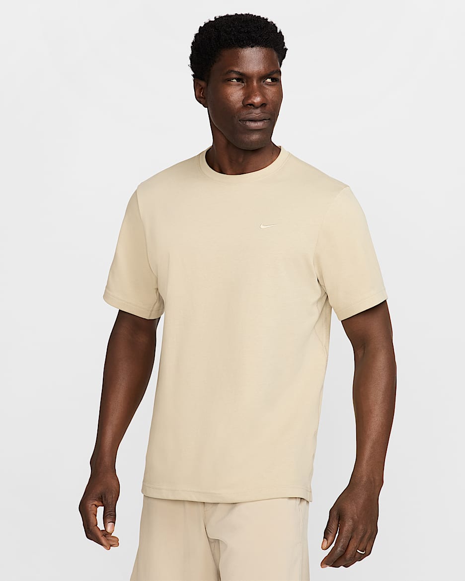 Nike Primary Men's Dri-FIT Short-sleeve Versatile Top - Desert Khaki/Desert Khaki