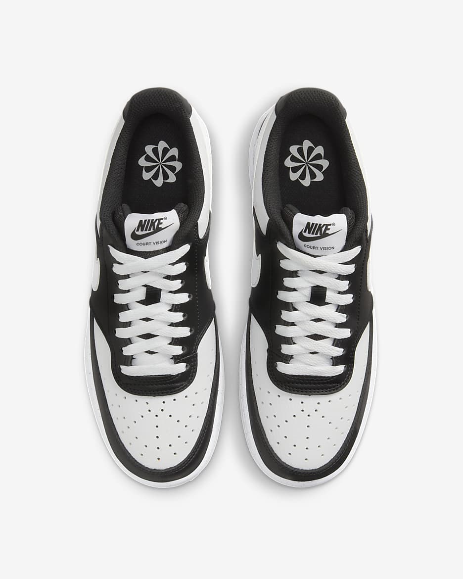 Tenis para mujer Nike Court Vision Low Next Nature - Negro/Blanco