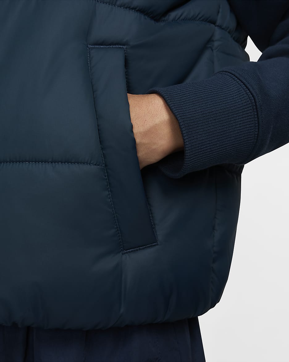 Nike Sportswear Classic Puffer Women's Therma-FIT Loose Gilet - Armoury Navy/White