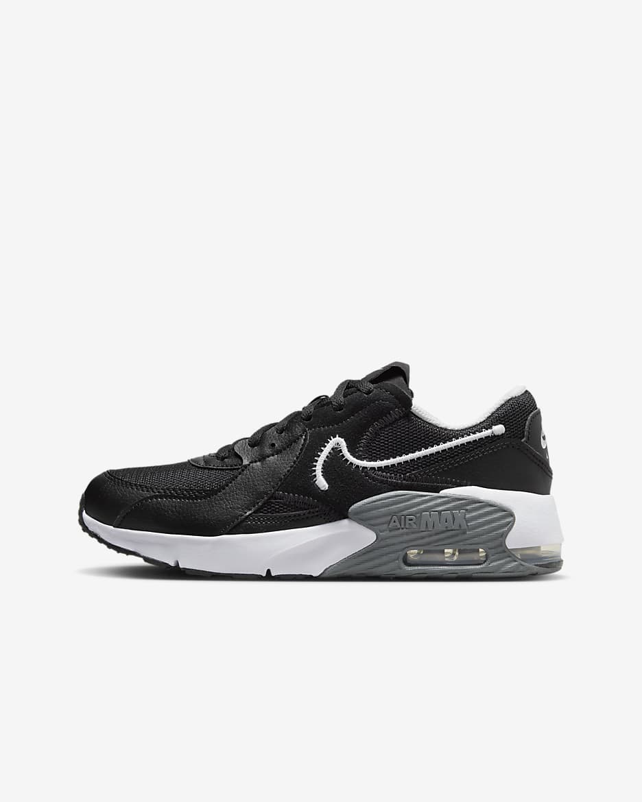 Tenis para niños grandes Nike Air Max Excee - Negro/Gris oscuro/Blanco