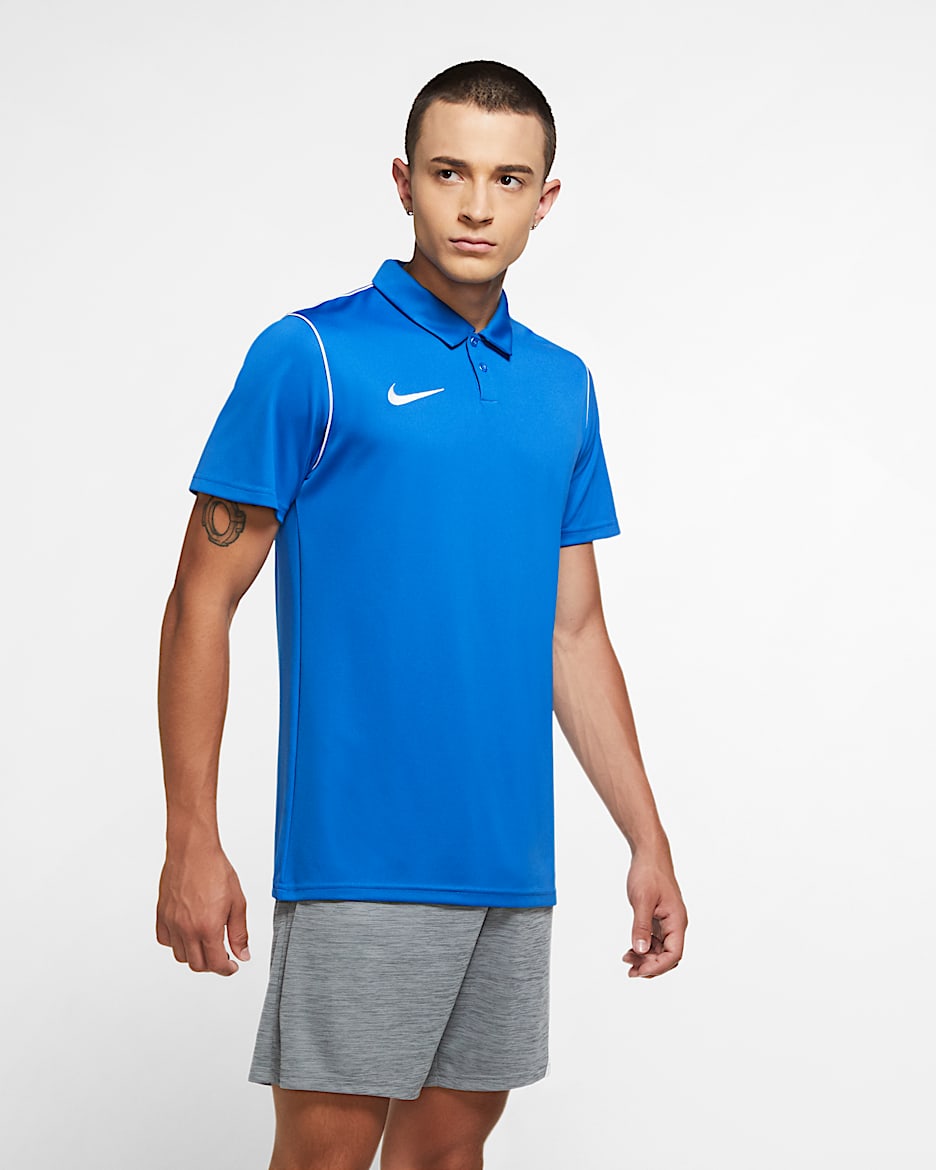ナイキ Dri-FIT パーク メンズ サッカーポロ - ロイヤルブルー/ホワイト/ホワイト