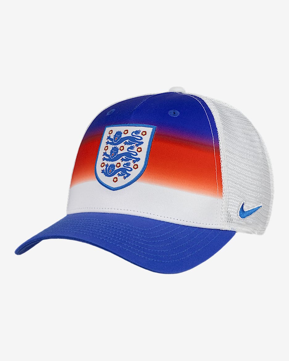 England Rise Nike Soccer Structured Adjustable Trucker Cap - Print
