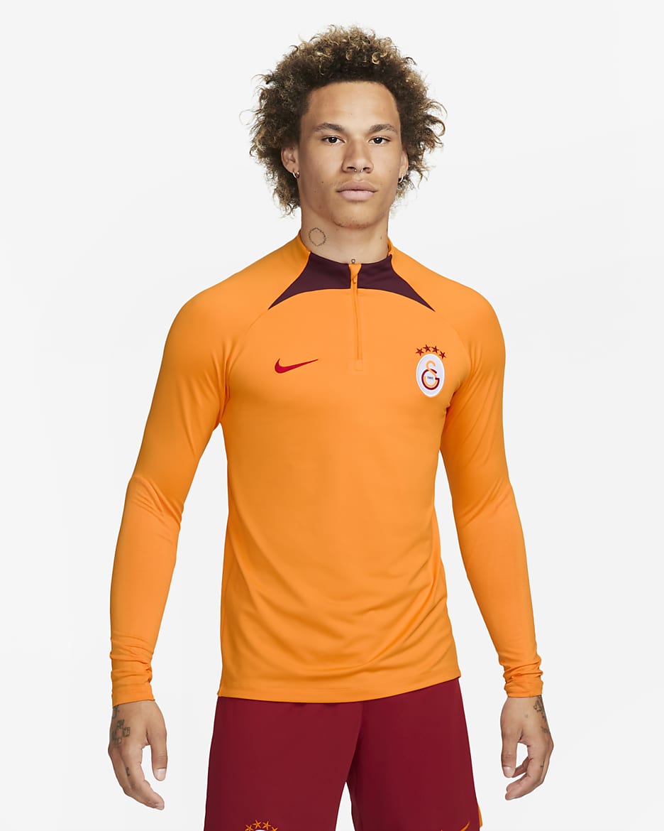 Galatasaray Strike Men's Nike Dri-FIT Football Drill Top - Vivid Orange/Night Maroon/University Red