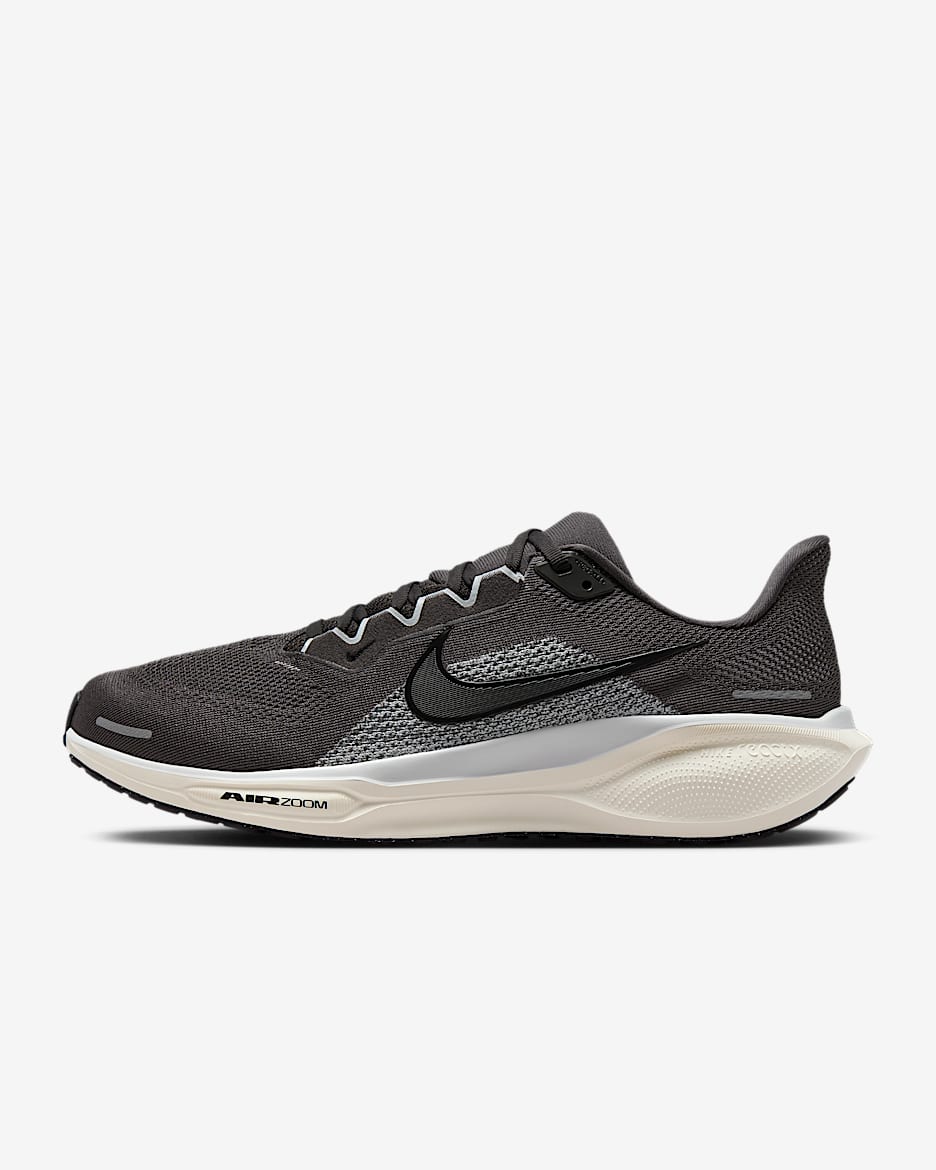 Nike Pegasus 41 Straßenlaufschuh (Herren) - Medium Ash/Pure Platinum/Pale Ivory/Schwarz