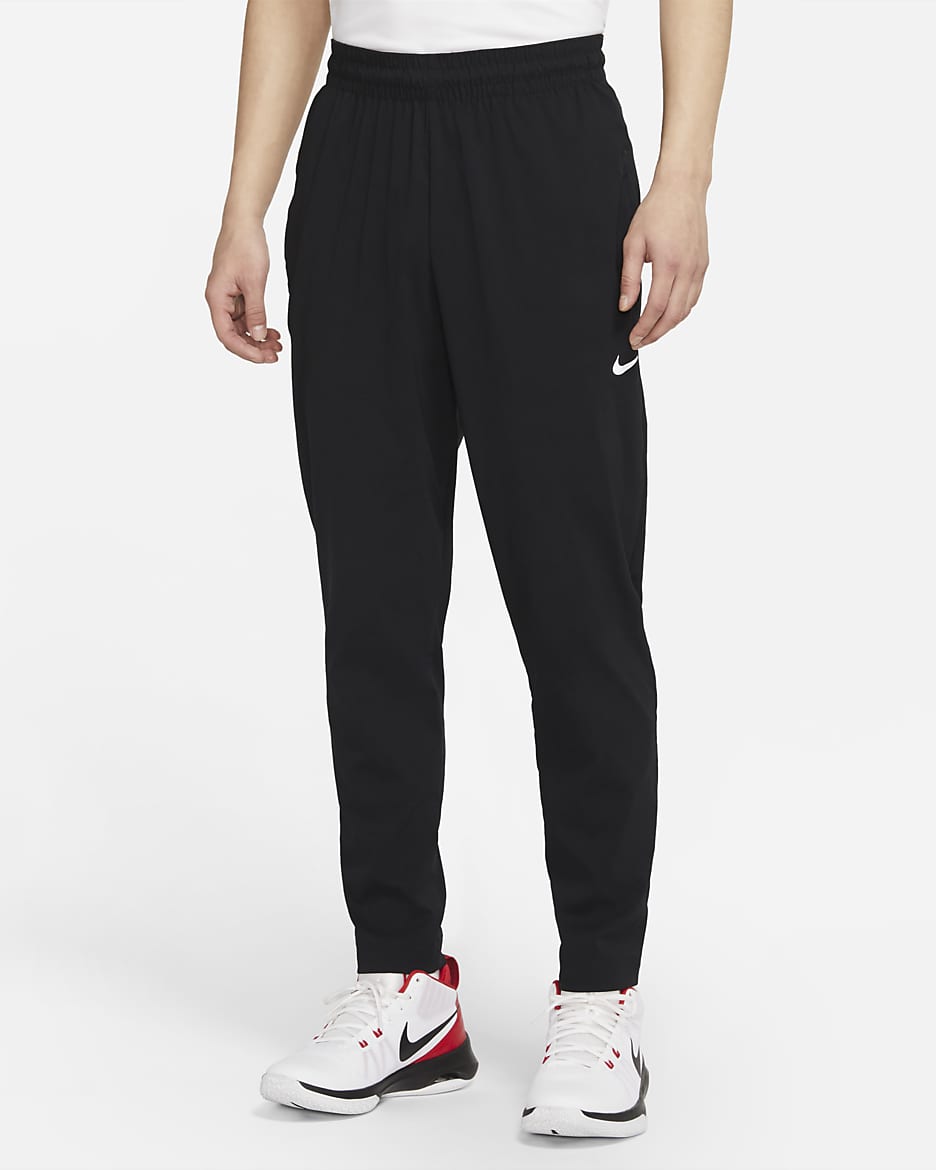 กางเกงบาสเก็ตบอลขายาวผู้ชายแบบทอ Nike DNA - ดำ/ขาว