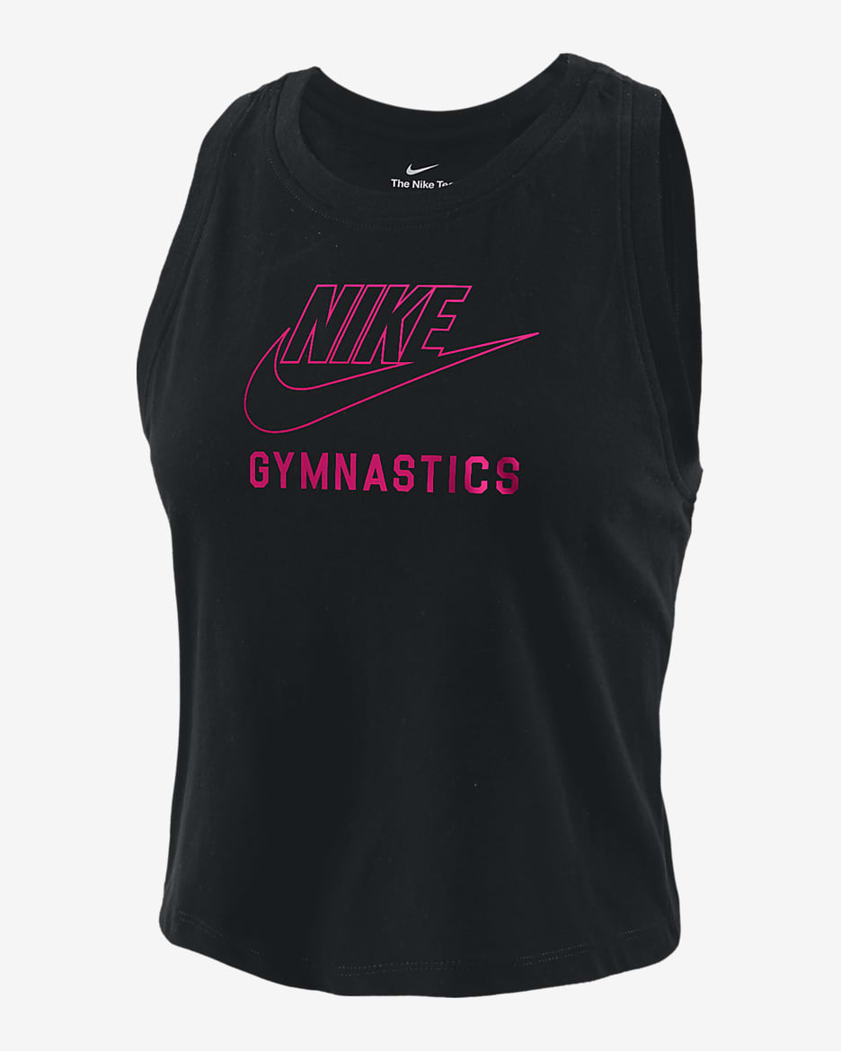 Nike Swoosh Women's Gymnastics Cropped Tank Top - Black