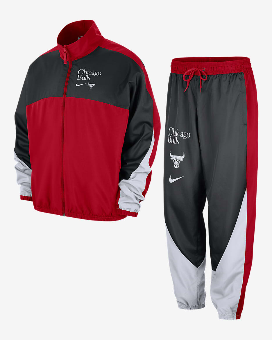 Chicago Bulls Starting 5 Courtside Nike NBA-tracksuit med grafikk til herre - University Red/Svart/Hvit