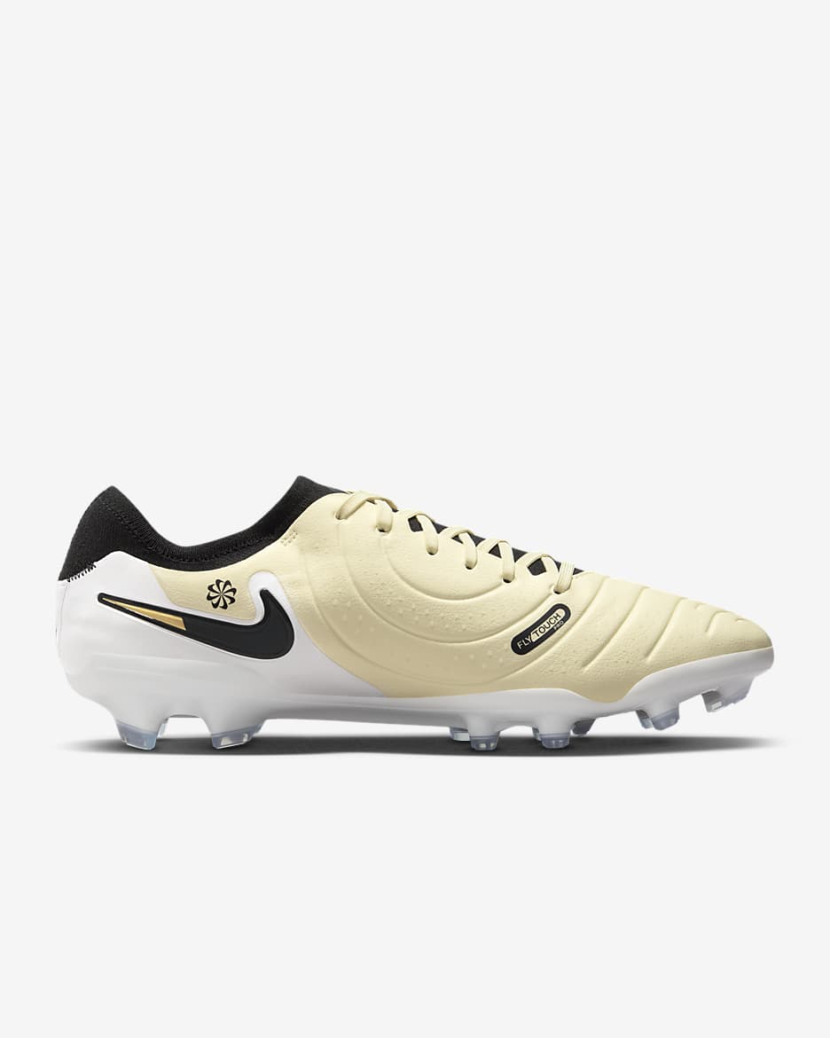 Nike Tiempo Legend 10 Pro Firm-Ground Low-Top Football Boot - Lemonade/Metallic Gold Coin/Black