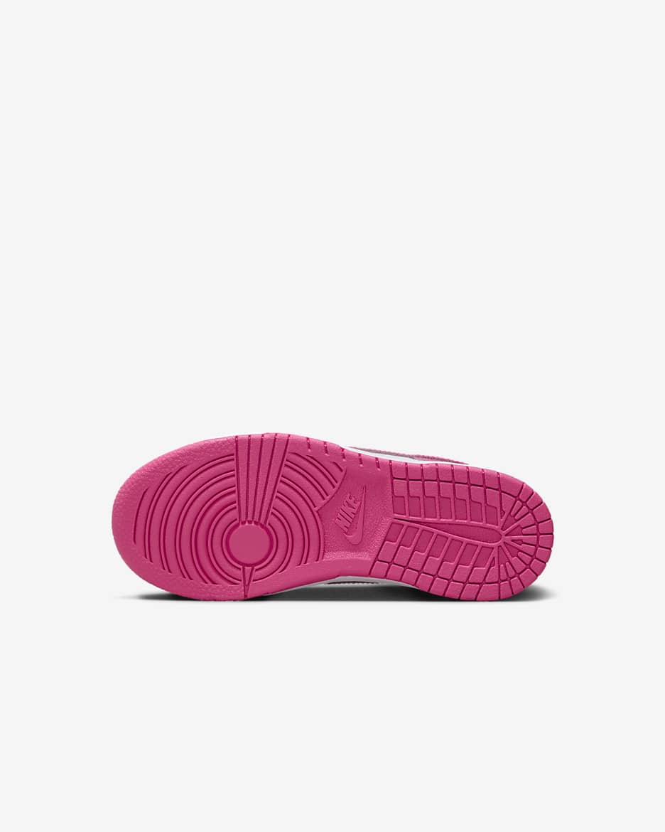 Nike Dunk Low Schuh für jüngere Kinder - Laser Fuchsia/Weiß/Laser Fuchsia