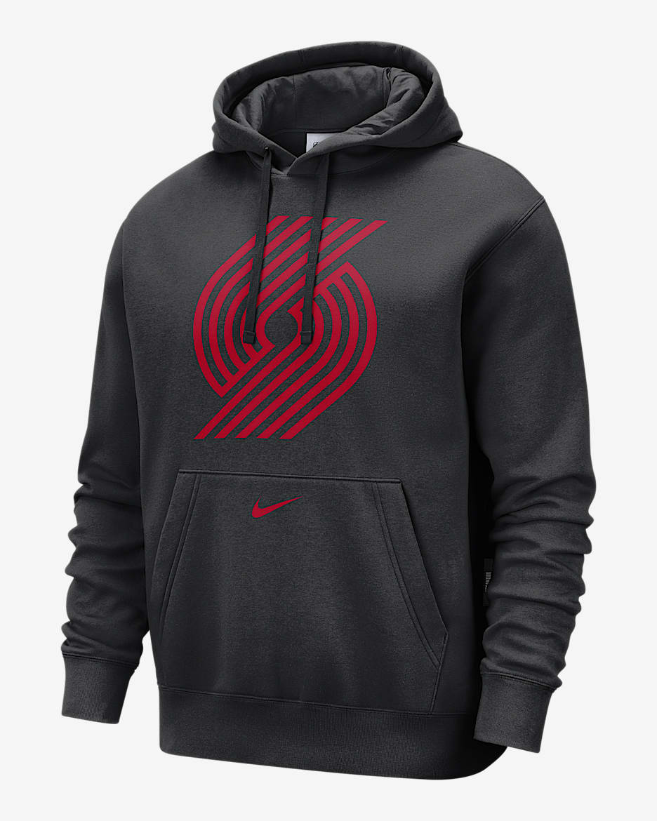 Portland Trail Blazers Club City Edition Men's Nike NBA Fleece Pullover Hoodie - Black