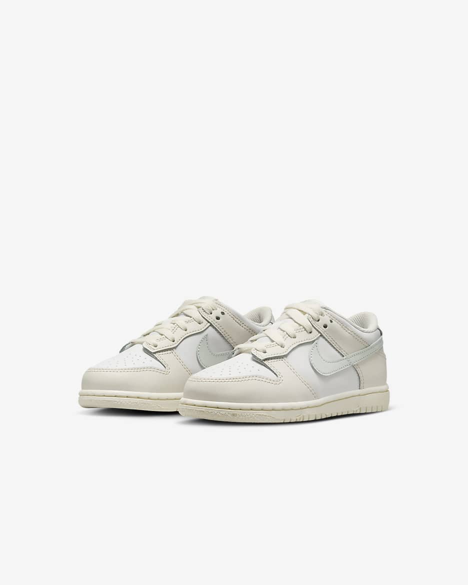 Nike Dunk Low Younger Kids' Shoes - White/Phantom/Light Silver