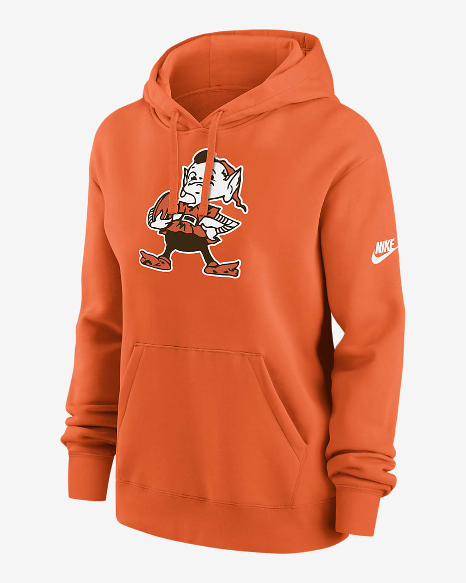 Cleveland Browns Club Women's Nike NFL Pullover Hoodie - Orange