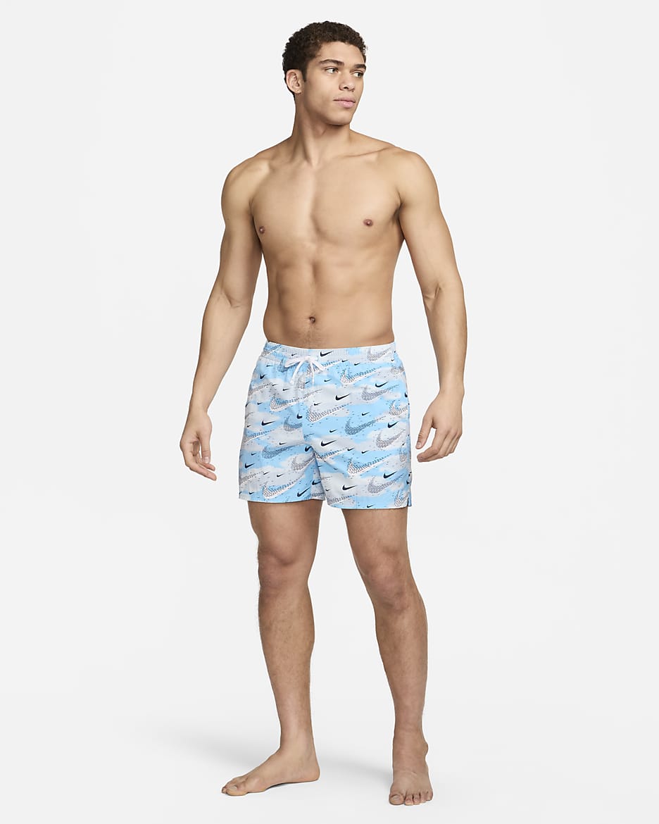 Nike Swim Flock Men's 5" Volley Shorts - Aquarius Blue