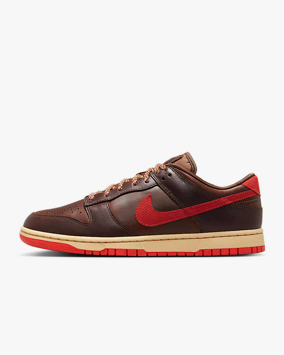 Tenis para hombre Nike Dunk Low Retro - Tostado británico claro/Sésamo/Cacao impresionante/Rojo picante