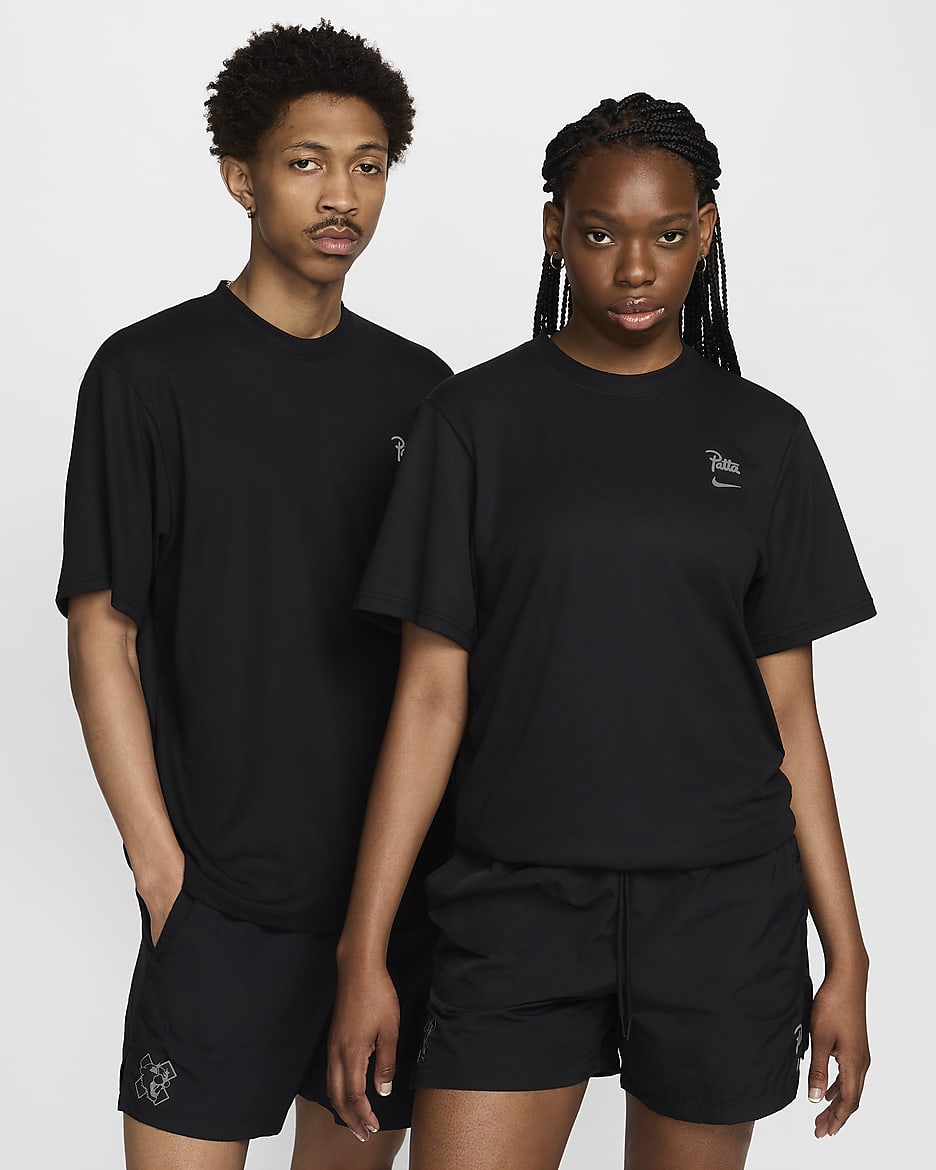 Męski T-shirt z krótkim rękawem Nike x Patta Running Team - Czerń