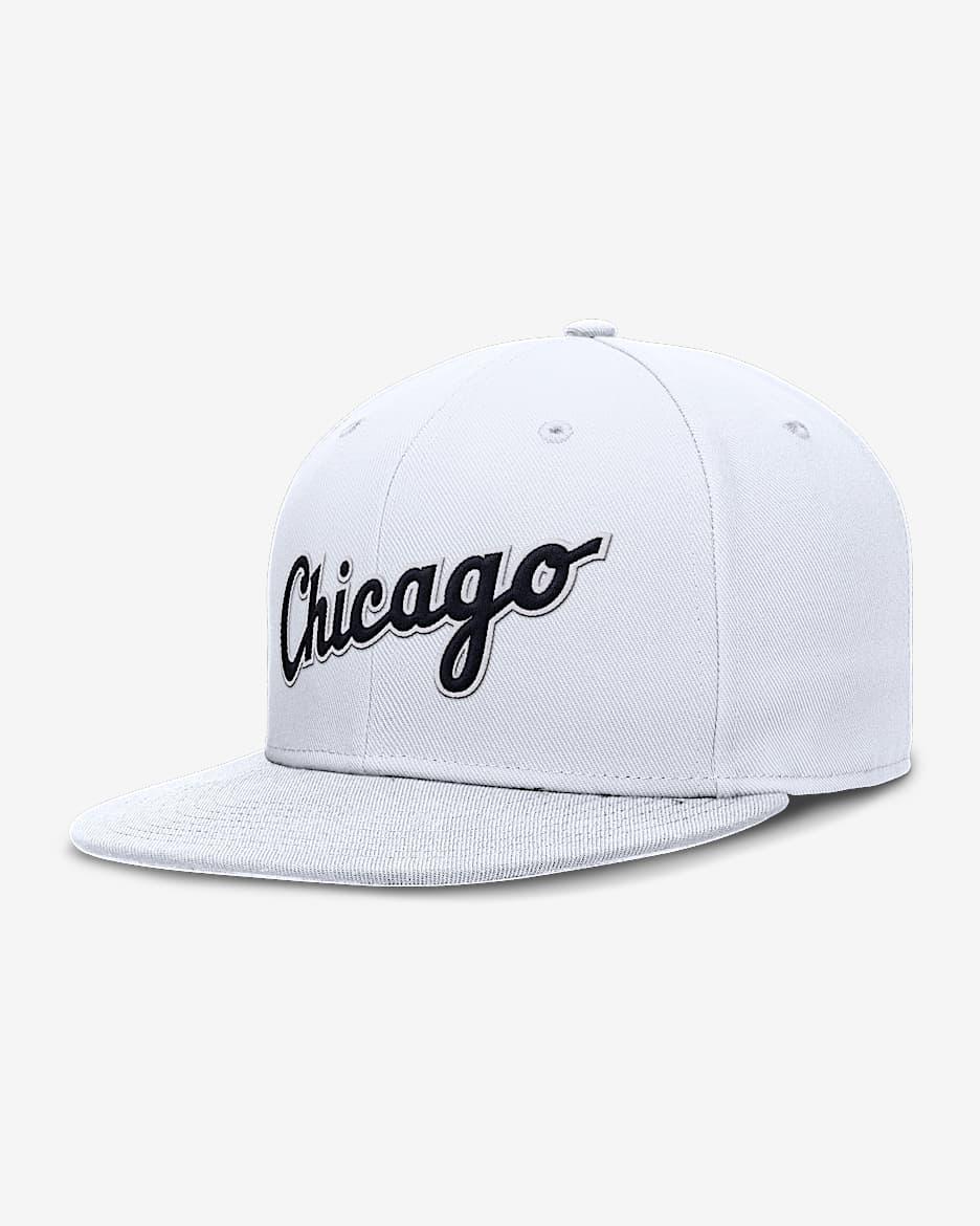 Gorra Nike Dri-FIT de la MLB ajustada para hombre Chicago White Sox True - Blanco