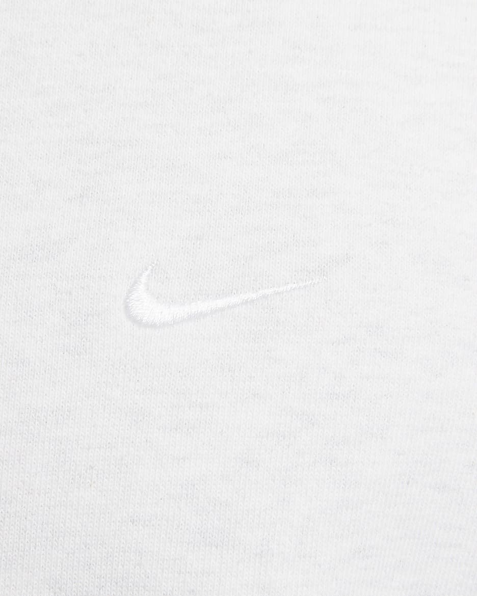 Nike Solo Swoosh kapucnis polár férfipulóver - Birch Heather/Fehér